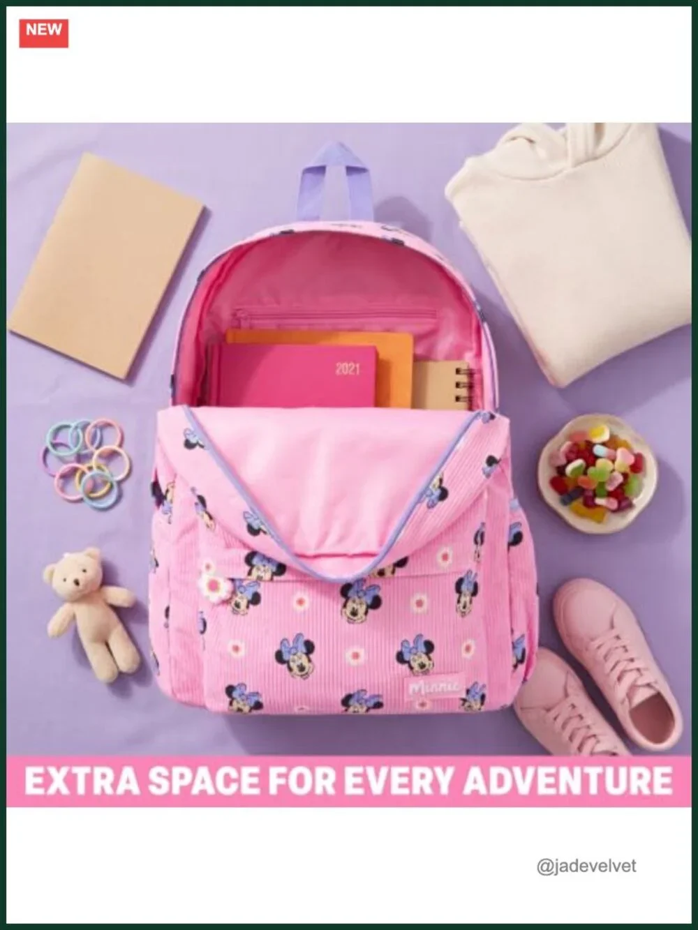 Girls Corduroy Backpack Set 4 Piece with Lunch Bag Pencil Case Lanyard
